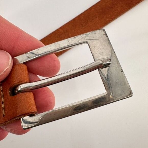 Vintage Banana Republic Women's Genuine Leather Buckle Waist Belt Brown Medium - Picture 8 of 14